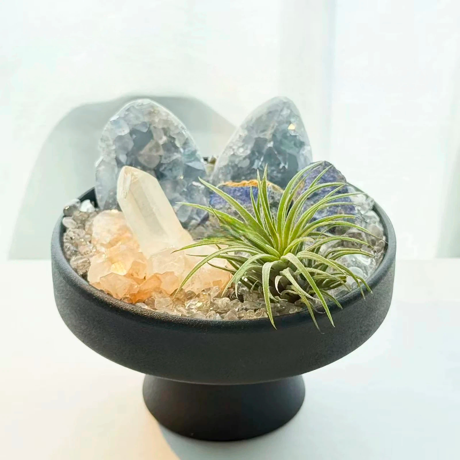 Handcrafted Celestite Crystal Decor – Minimalist Meditation Garden - Image 3