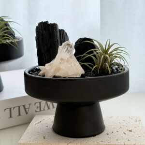 Handcrafted Black Tourmaline  &Crystal Garden- Decor