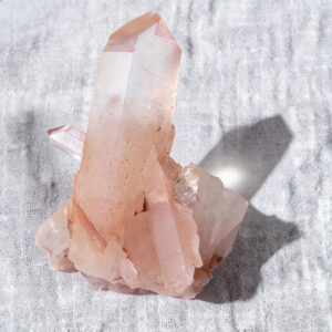 White Crystal Cluster (Pink Exterior)| Natural Crystal Decoration