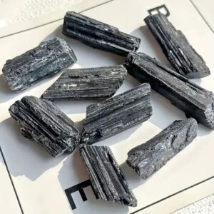 Natural Black Tourmaline Raw Stone Mineral Specimen
