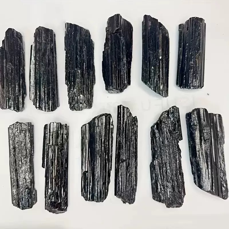 Natural Black Tourmaline Raw Stone Mineral Specimen - Image 2