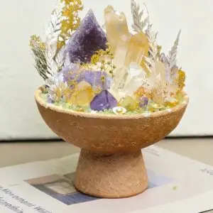 Amethyst Crystal Cluster Decorative Planter