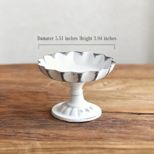 Vintage Iron Pedestal Bowl -5.5" Metal DIY Planter