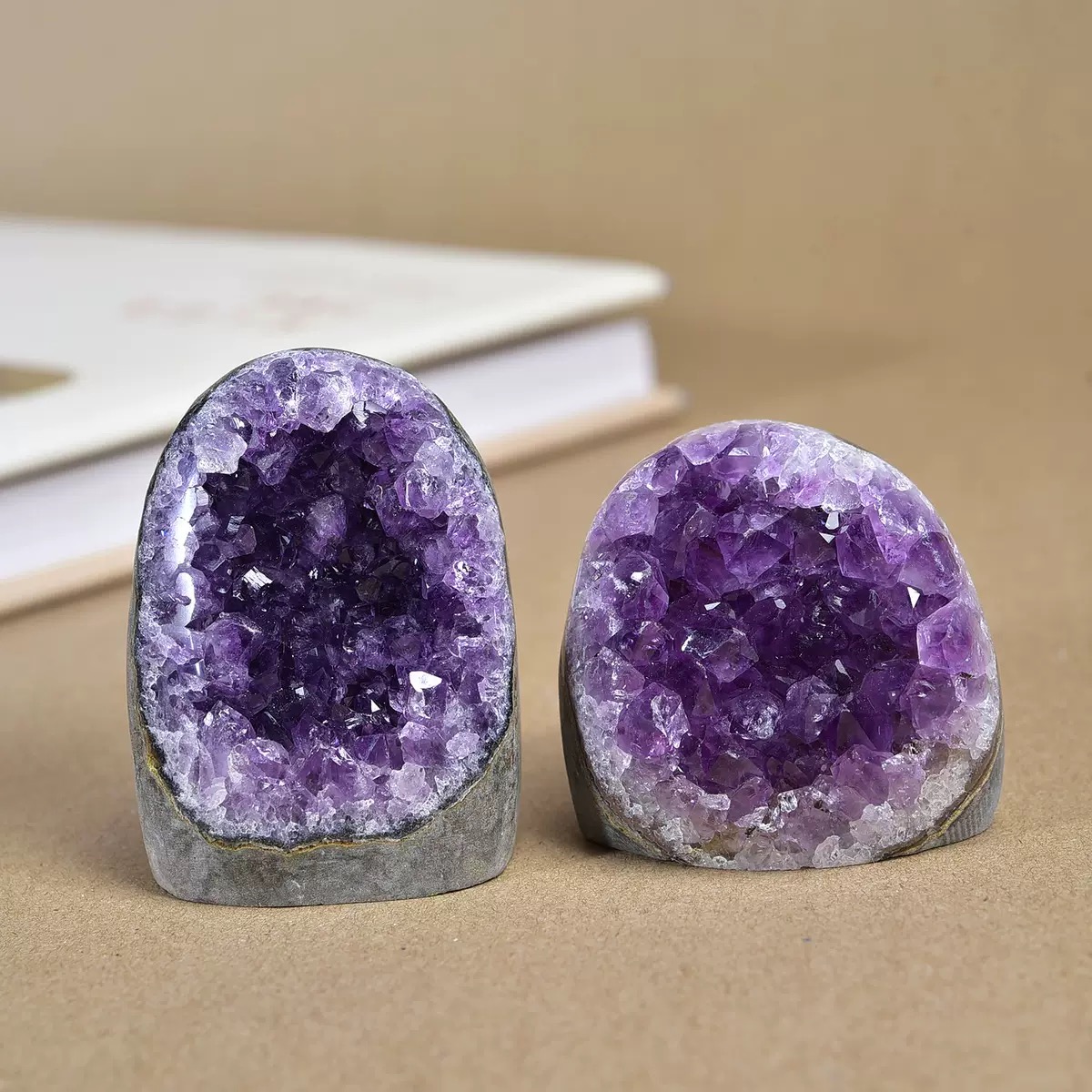 Natural Amethyst Geode - Crystal Cluster Healing Deco - Image 2