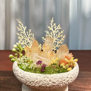 Handmade Quartz Crystal Planter - Healing Decor