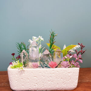 Clear Quartz Hexagonal Column Desktop Decor