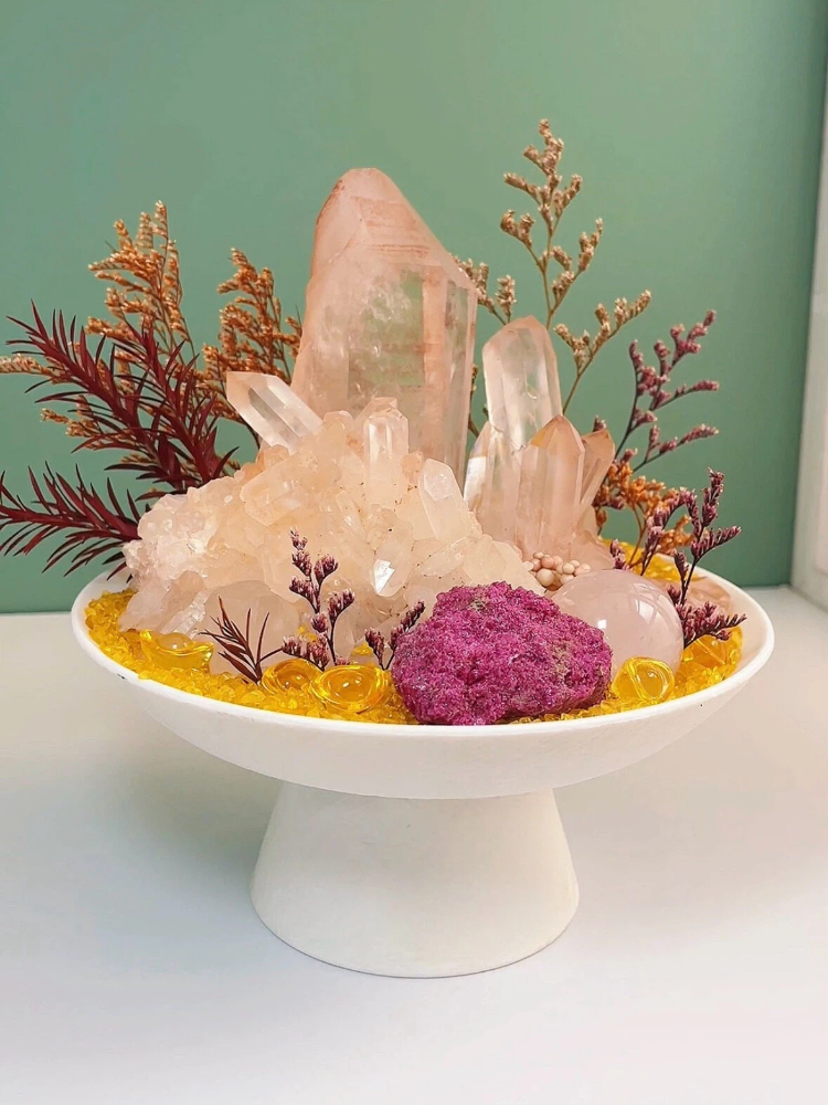 Ruby Corundum & Quartz Home Healing Crysta