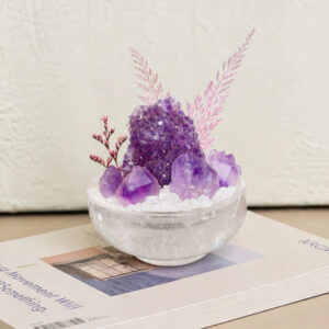 Amethyst Crystal Planter - Quartz Bowl