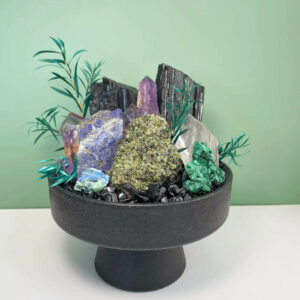 One-of-a-Kind Crystal Decor | Natural Amethyst & Tourmaline