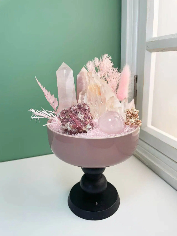 One of a Kind Healing Crystal Decor – Rose Quartz Home Decor - Image 2
