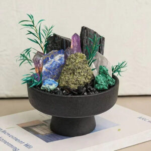One-of-a-Kind Crystal Decor | Natural Amethyst & Tourmaline