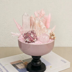 One of a Kind Healing Crystal Decor – Rose  Quartz Home Decor