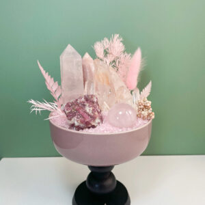 One of a Kind Healing Crystal Decor – Rose  Quartz Home Decor