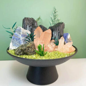 One-of-a-Kind Crystal Decor | Clear Quartz & Black Tourmaline