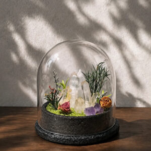 Spring Crystal Garden Under Glass Dome