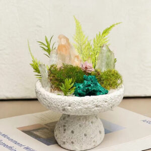 Green Quartz & Malachite Crystal Garden Decor