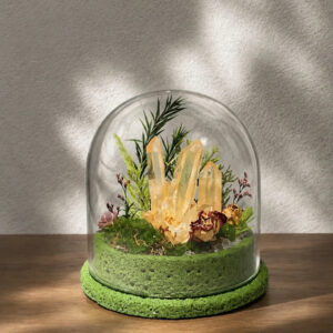Mini Crystal Garden Under Glass Dome
