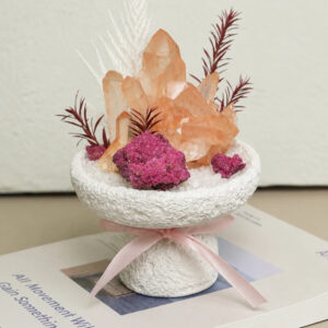 Quartz Cluster & Ruby Corundum Decor