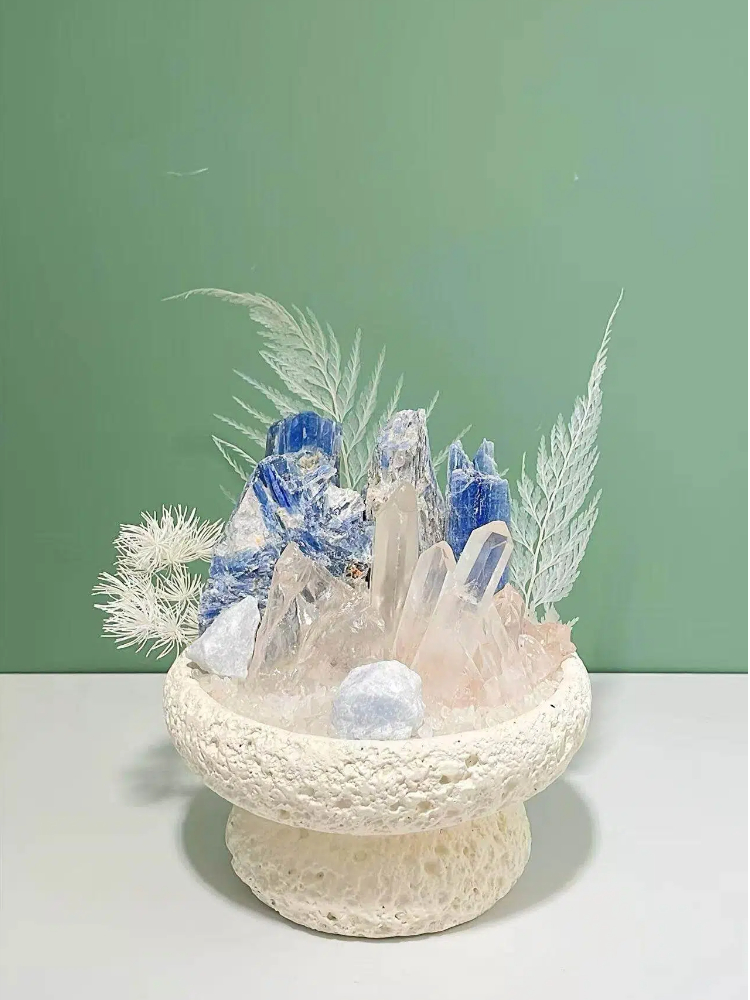 Kyanite & Clear Quartz Crystal Garden Decor - Image 2