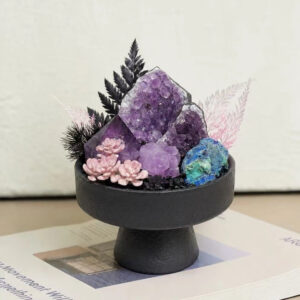 One of a Kind Brazilian Amethyst & Azurite Crystal Garden Decor