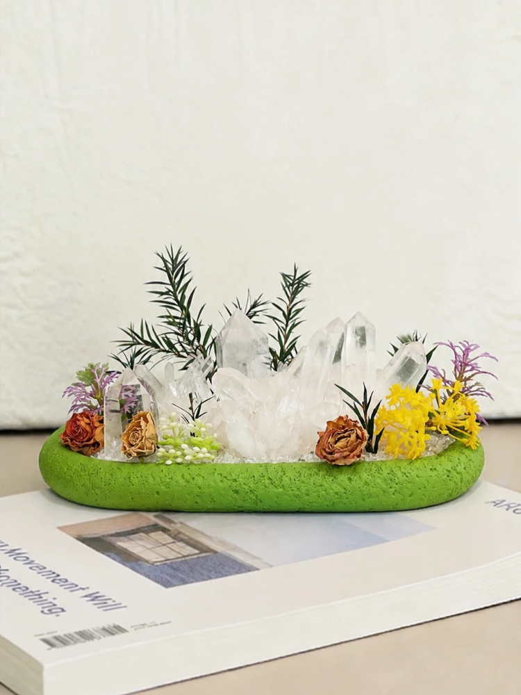 Clear Quartz Crystal Garden Decor