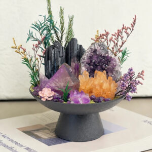 Colorful Crystal Garden Bowl Decor – One of a Kind