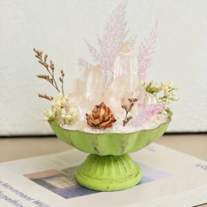 White Quartz Crystal Cluster Garden Decor -One of a Kind