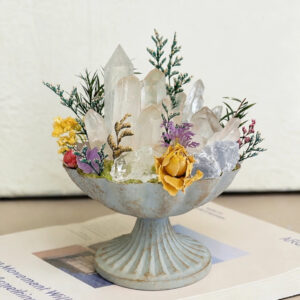 Natural Quartz Crystal Garden Bowl Decor