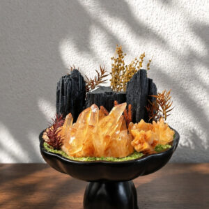 Golden Ember Crystal Garden Planter